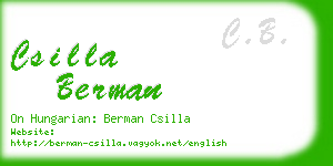 csilla berman business card